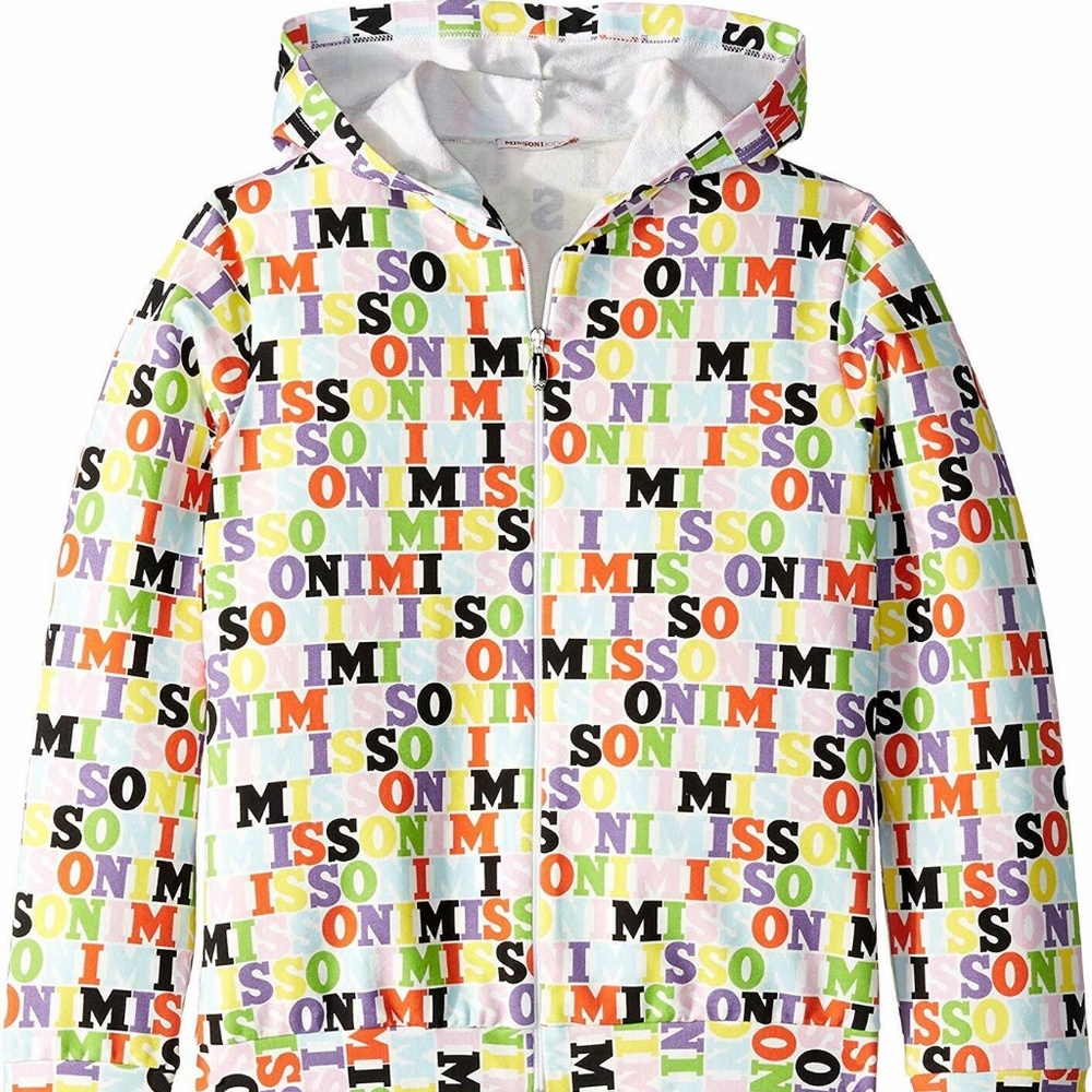 Missoni Kids All Over Logo Hoodie Sweatshirt